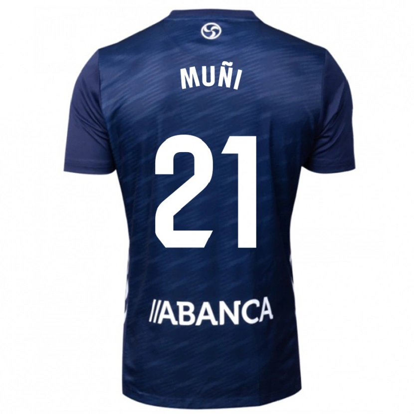 Danxen Niño Camiseta Sara Álvarez Muñi #21 Azul Marino Blanco 2ª Equipación 2025/26 La Camisa México