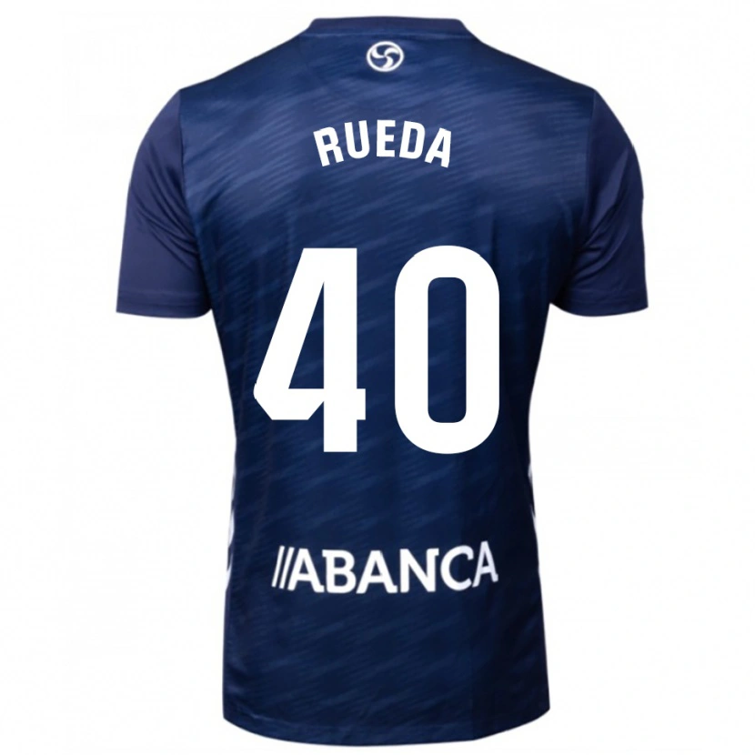 Danxen Niño Camiseta Javi Rueda #40 Azul Marino Blanco 2ª Equipación 2025/26 La Camisa México