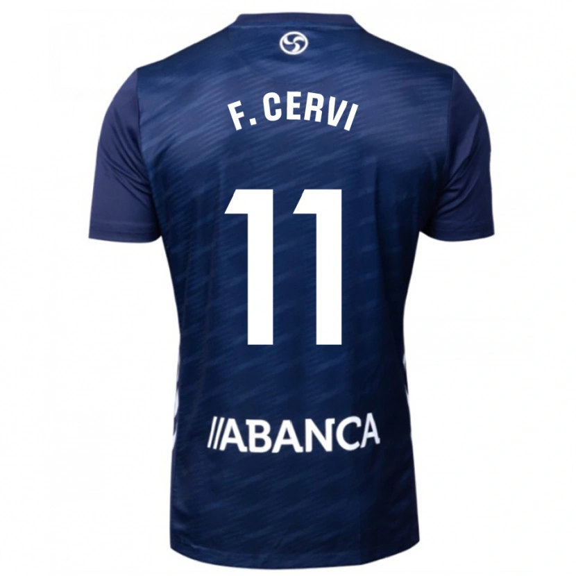 Danxen Niño Camiseta Franco Cervi #11 Azul Marino Blanco 2ª Equipación 2025/26 La Camisa México