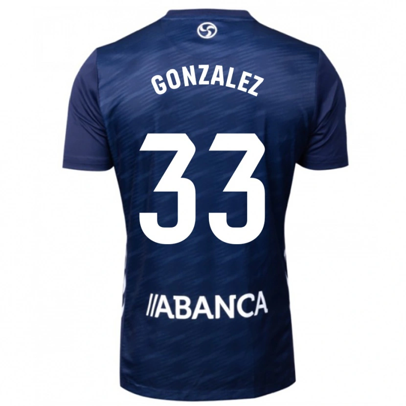 Danxen Niño Camiseta Marcos González #33 Azul Marino Blanco 2ª Equipación 2025/26 La Camisa México