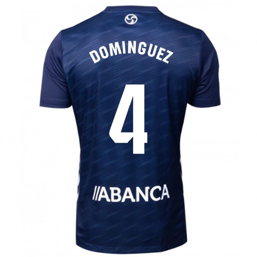 Danxen Niño Camiseta Javi Domínguez #4 Azul Marino Blanco 2ª Equipación 2025/26 La Camisa México