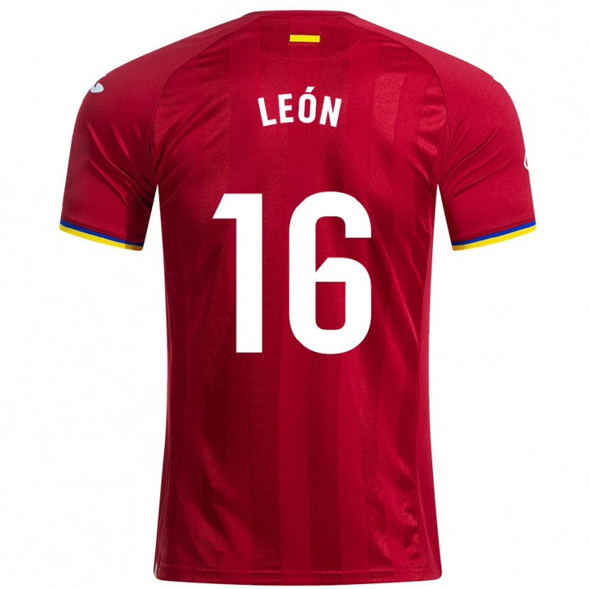 Danxen Niño Camiseta Carlos León #16 Rojo Amarillo Azul 2ª Equipación 2025/26 La Camisa México