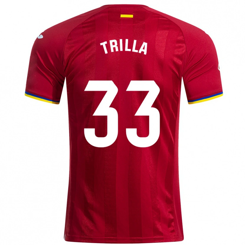 Danxen Niño Camiseta Guillem Trilla #33 Rojo Amarillo Azul 2ª Equipación 2025/26 La Camisa México