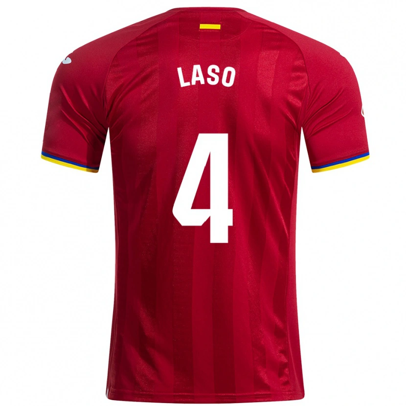 Danxen Niño Camiseta Lucas Laso #4 Rojo Amarillo Azul 2ª Equipación 2025/26 La Camisa México