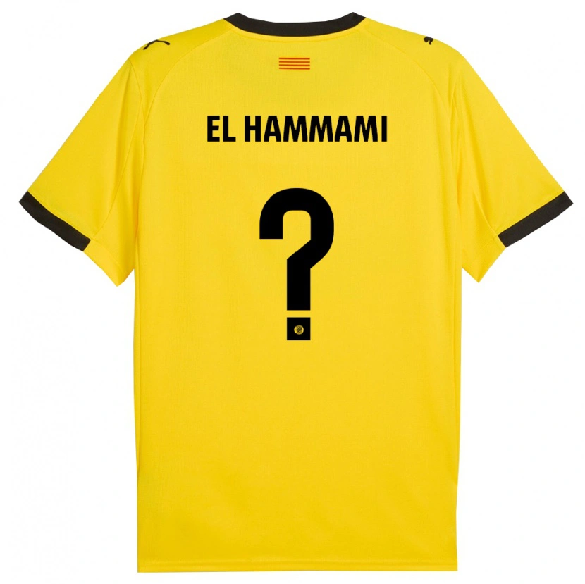 Danxen Niño Camiseta Ayoub El Hammami #0 Amarillo Negro 2ª Equipación 2025/26 La Camisa México