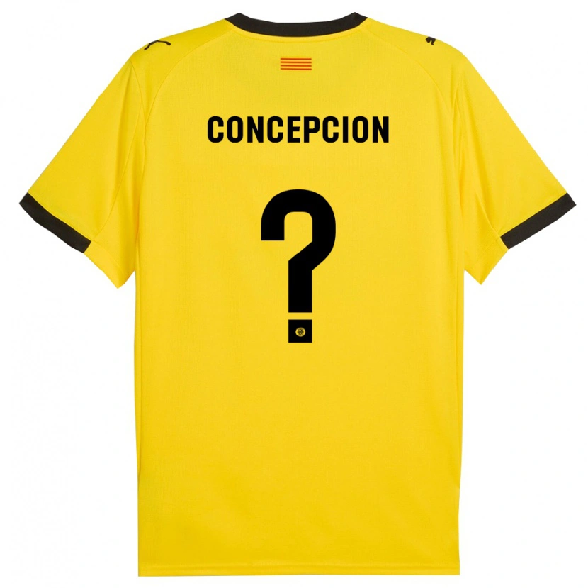 Danxen Niño Camiseta Elian Concepción #0 Amarillo Negro 2ª Equipación 2025/26 La Camisa México