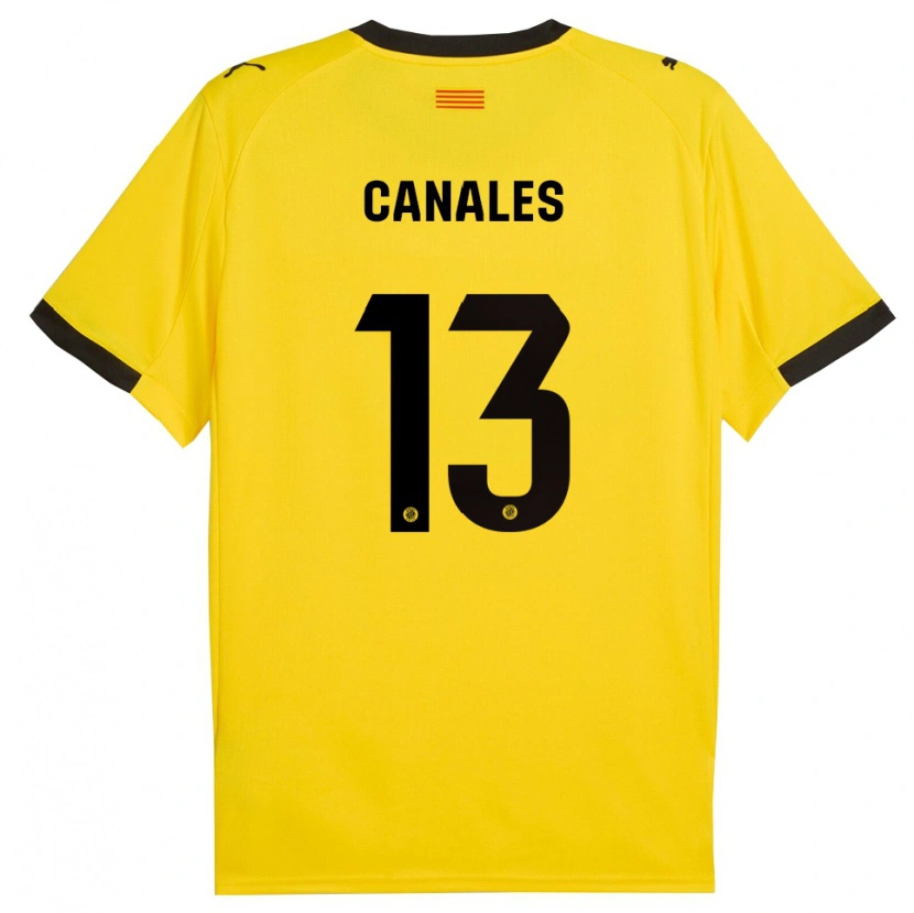 Danxen Niño Camiseta Juanvi Canales #13 Amarillo Negro 2ª Equipación 2025/26 La Camisa México