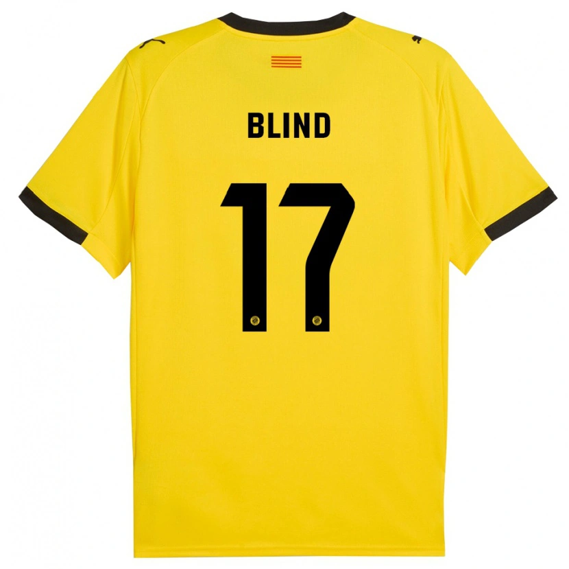 Danxen Niño Camiseta Daley Blind #17 Amarillo Negro 2ª Equipación 2025/26 La Camisa México
