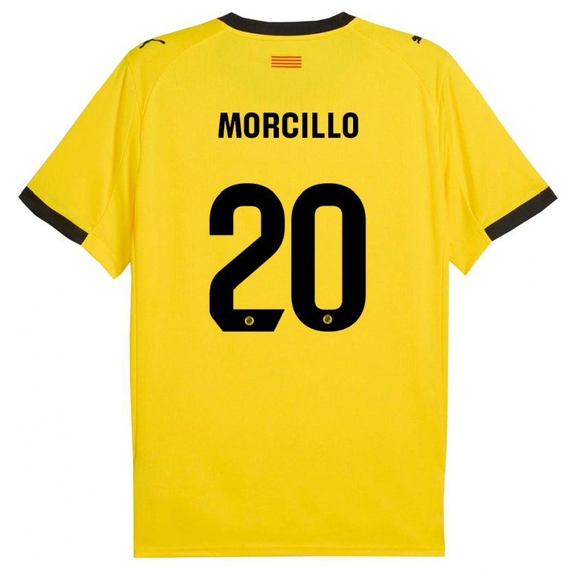 Danxen Niño Camiseta Luis Morcillo #20 Amarillo Negro 2ª Equipación 2025/26 La Camisa México