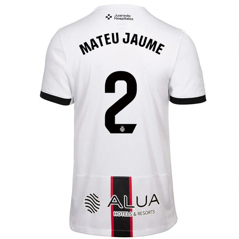 Danxen Niño Camiseta Mateu Morey #2 Blanco Negro 2ª Equipación 2025/26 La Camisa México