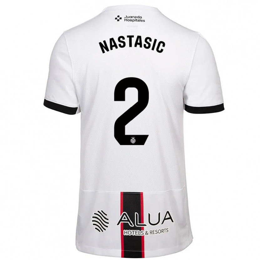 Danxen Niño Camiseta Matija Nastasic #2 Blanco Negro 2ª Equipación 2025/26 La Camisa México