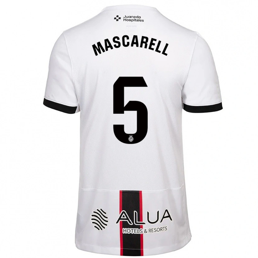 Danxen Niño Camiseta Omar Mascarell #5 Blanco Negro 2ª Equipación 2025/26 La Camisa México