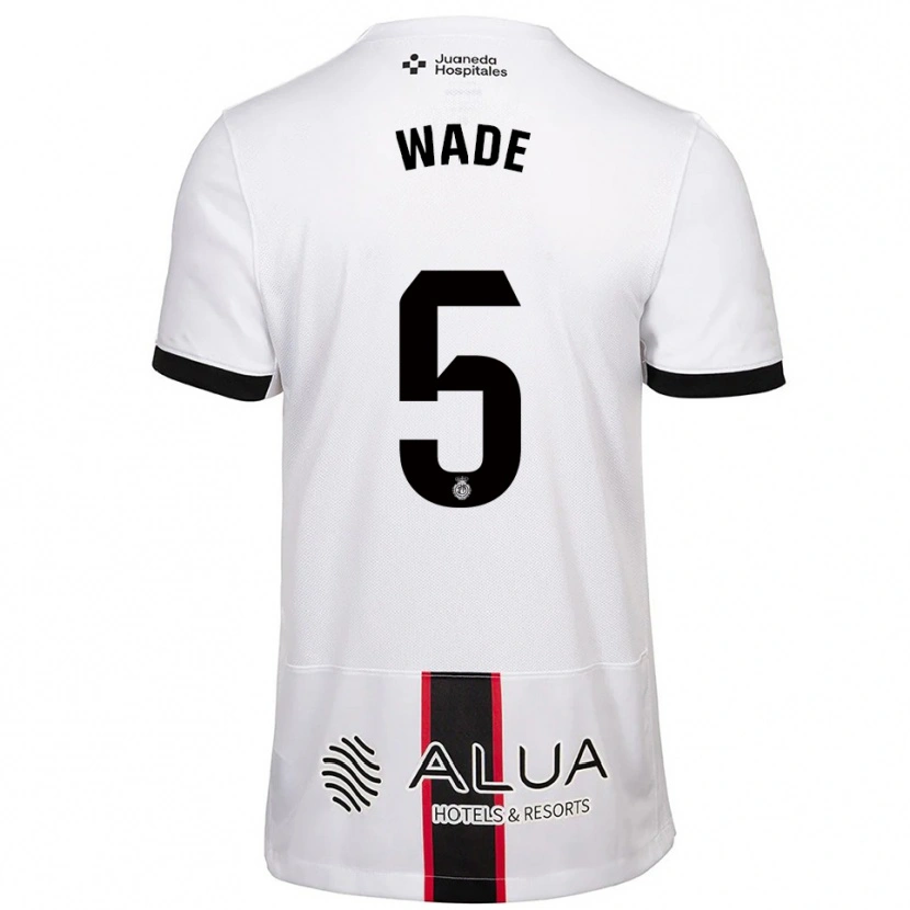 Danxen Niño Camiseta Sebas Wade #5 Blanco Negro 2ª Equipación 2025/26 La Camisa México