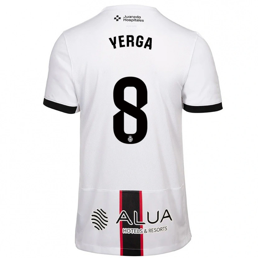 Danxen Niño Camiseta Alejandro Yerga #8 Blanco Negro 2ª Equipación 2025/26 La Camisa México