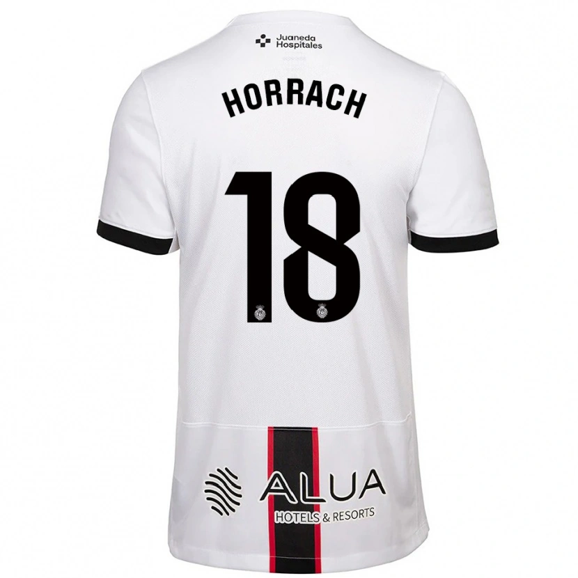 Danxen Niño Camiseta Barto Horrach #18 Blanco Negro 2ª Equipación 2025/26 La Camisa México
