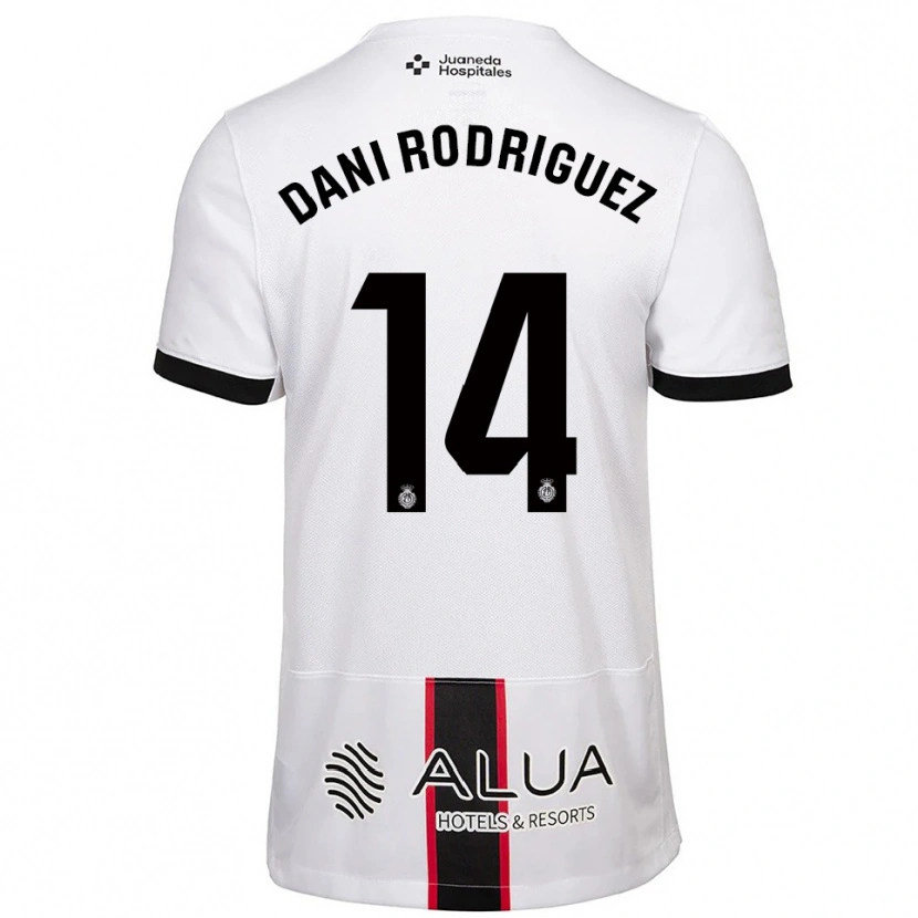 Danxen Niño Camiseta Dani Rodríguez #14 Blanco Negro 2ª Equipación 2025/26 La Camisa México