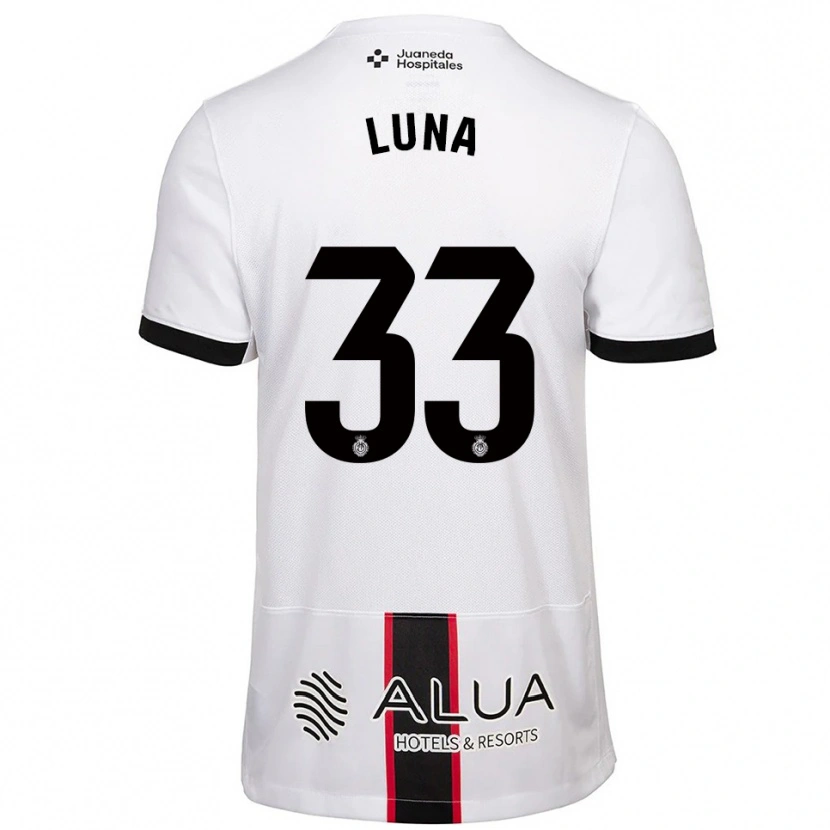 Danxen Niño Camiseta Daniel Luna #33 Blanco Negro 2ª Equipación 2025/26 La Camisa México