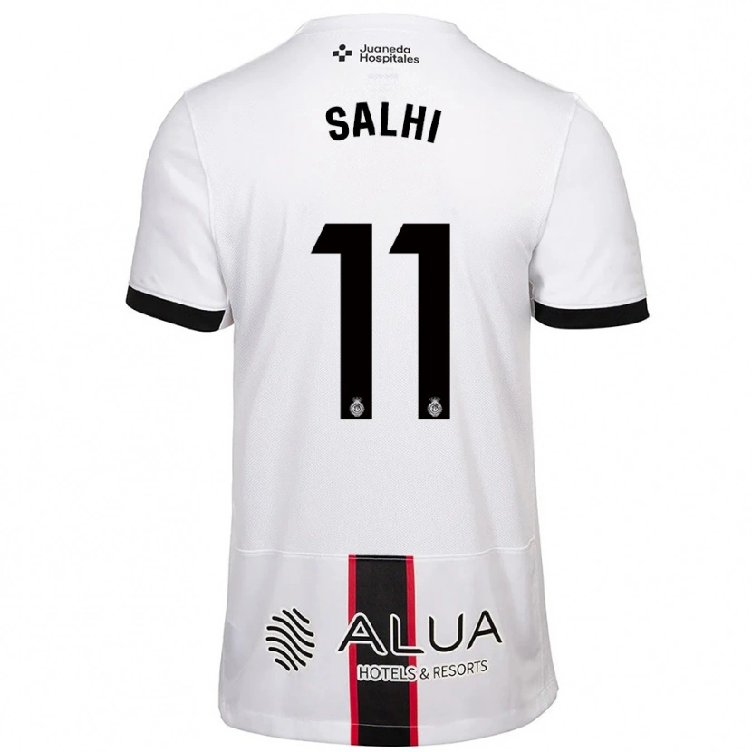 Danxen Niño Camiseta Iliesse Salhi #11 Blanco Negro 2ª Equipación 2025/26 La Camisa México
