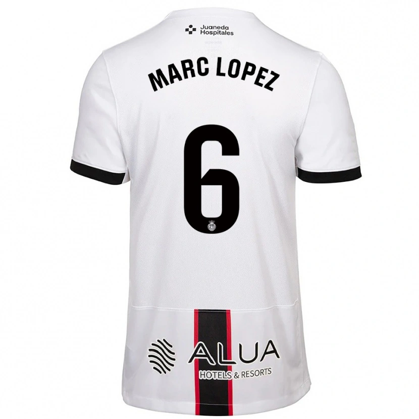 Danxen Niño Camiseta Marc López #6 Blanco Negro 2ª Equipación 2025/26 La Camisa México