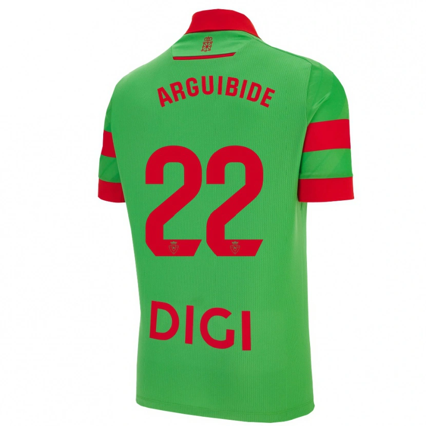 Danxen Niño Camiseta Iñigo Arguibide #22 Verde Rojo 2ª Equipación 2025/26 La Camisa México
