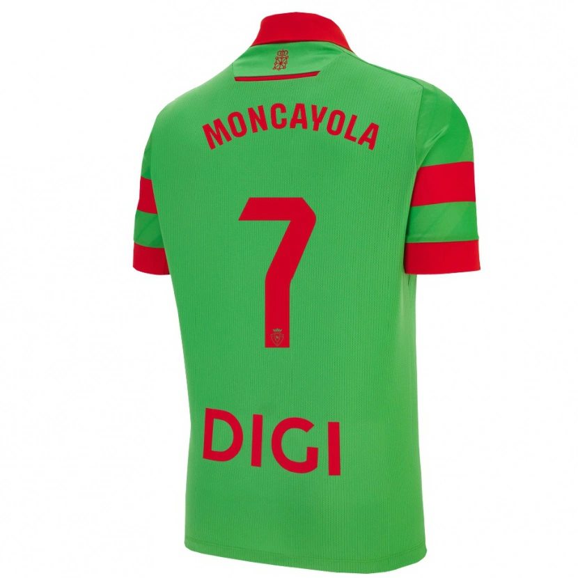 Danxen Niño Camiseta Jon Moncayola #7 Verde Rojo 2ª Equipación 2025/26 La Camisa México