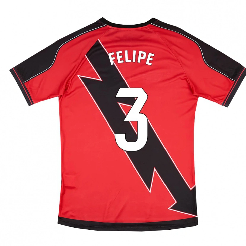 Danxen Niño Camiseta Luiz Felipe #3 Rojo Negro 2ª Equipación 2025/26 La Camisa México