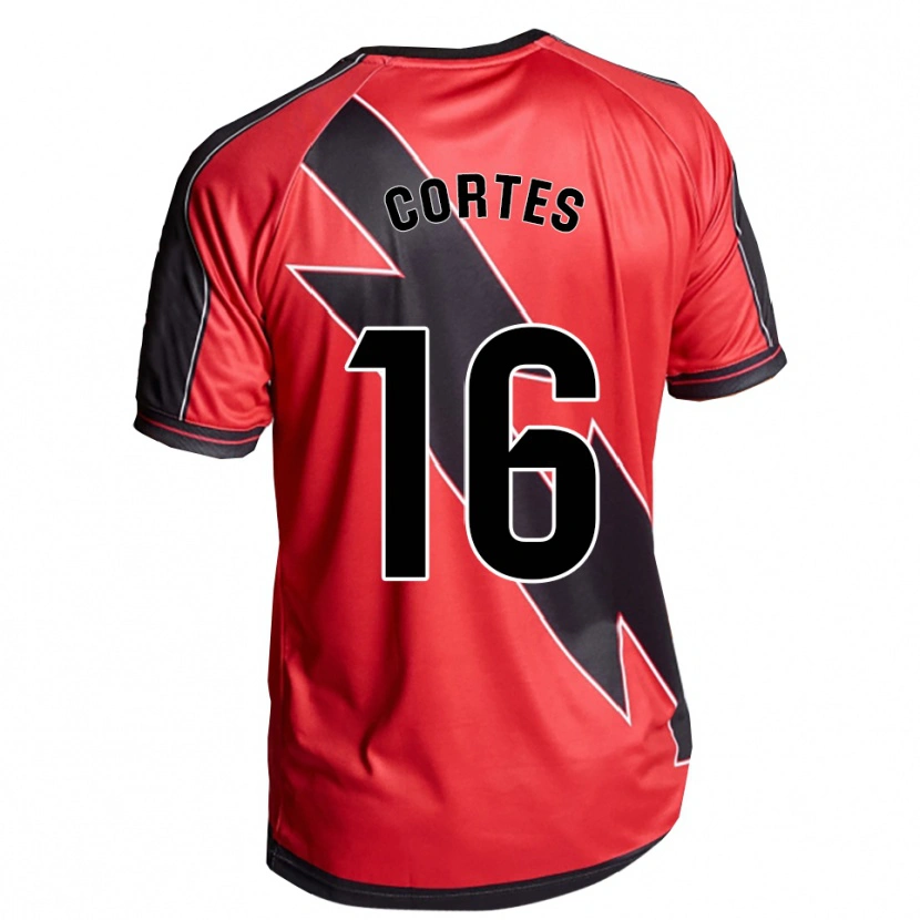 Danxen Niño Camiseta José Cortés #16 Rojo Negro 2ª Equipación 2025/26 La Camisa México