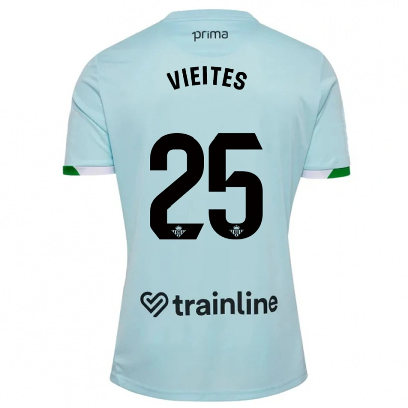 Danxen Niño Camiseta Fran Vieites #25 Celeste Verde 2ª Equipación 2025/26 La Camisa México