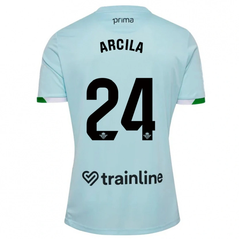 Danxen Niño Camiseta Jhon Arcila #24 Celeste Verde 2ª Equipación 2025/26 La Camisa México