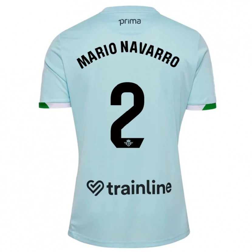 Danxen Niño Camiseta Mario Navarro #2 Celeste Verde 2ª Equipación 2025/26 La Camisa México