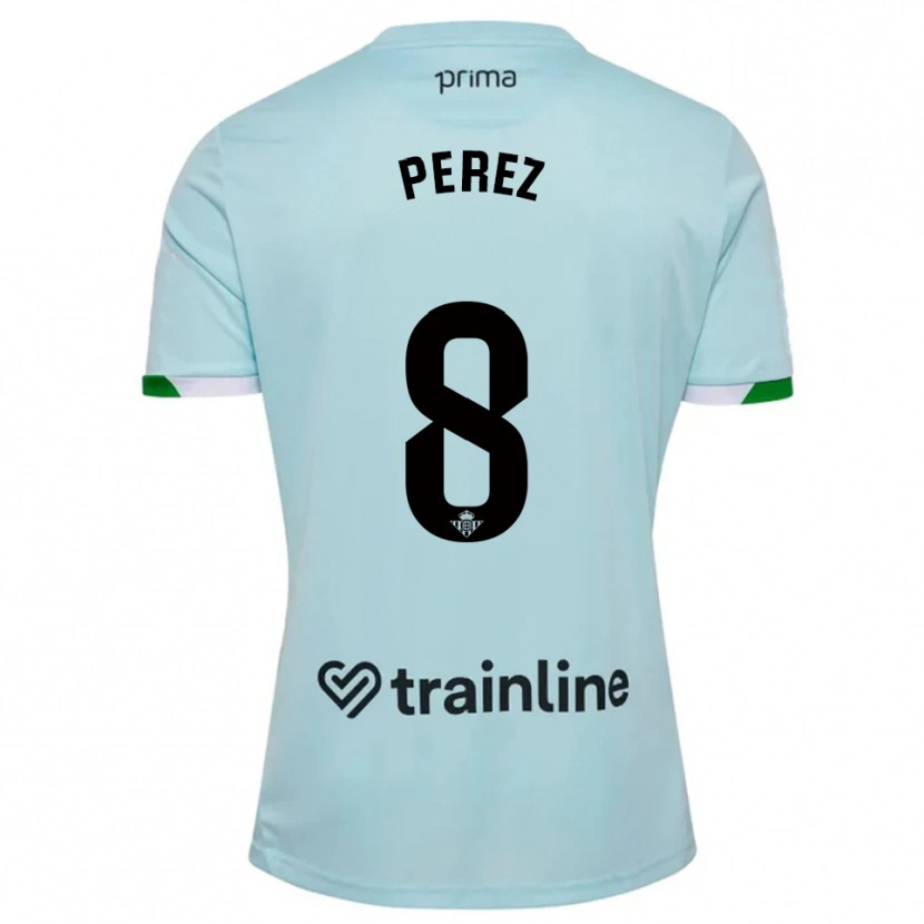Danxen Niño Camiseta Dani Pérez #8 Celeste Verde 2ª Equipación 2025/26 La Camisa México