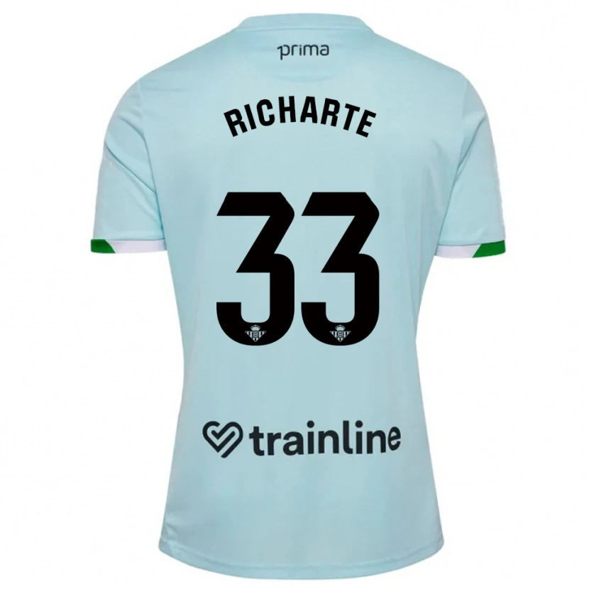 Danxen Niño Camiseta Rubén Richarte #33 Celeste Verde 2ª Equipación 2025/26 La Camisa México