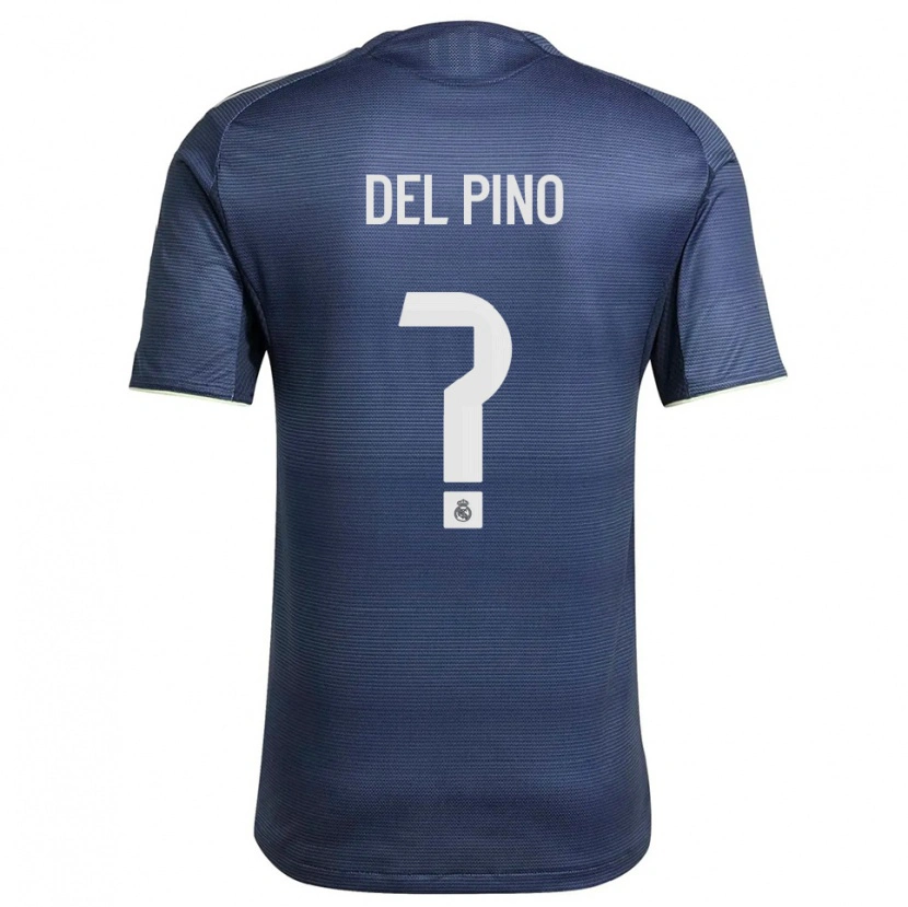 Danxen Niño Camiseta Santiago Del Pino #0 Azul Marino Plata 2ª Equipación 2025/26 La Camisa México