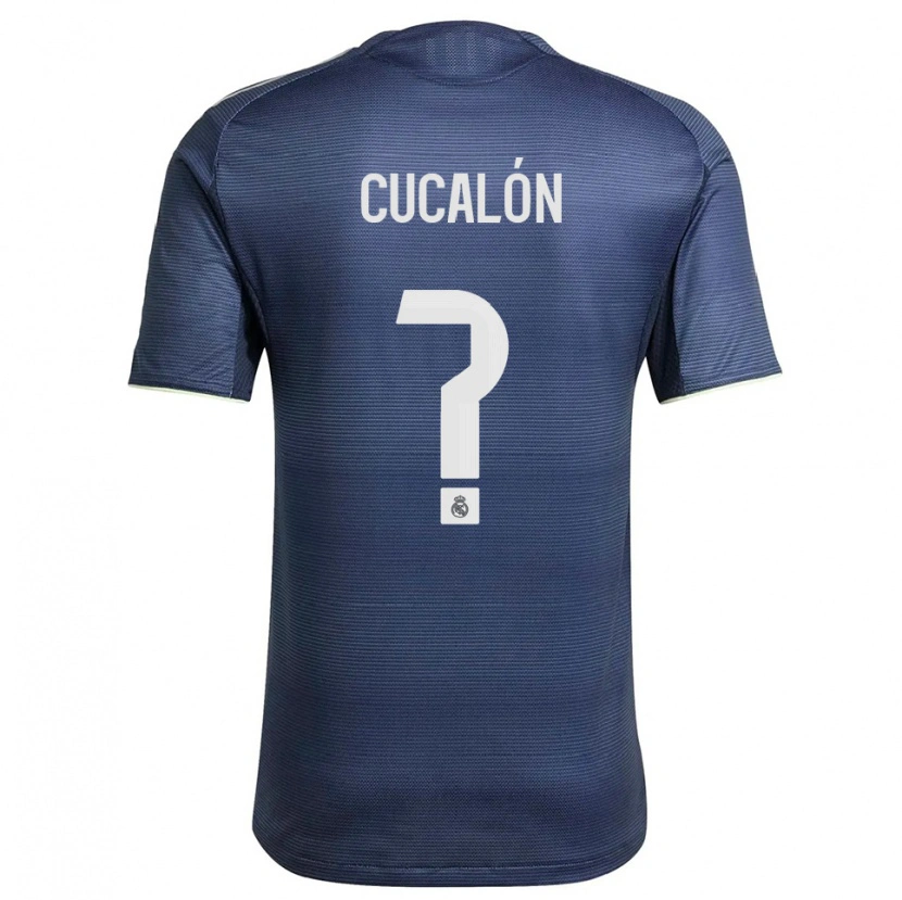 Danxen Niño Camiseta Marc Cucalón #0 Azul Marino Plata 2ª Equipación 2025/26 La Camisa México