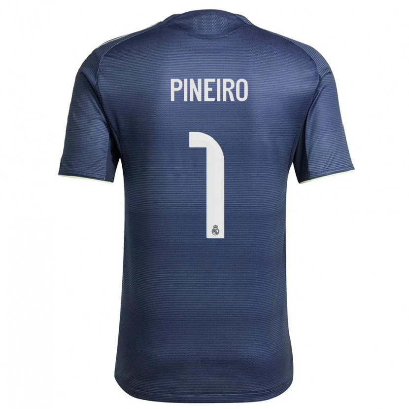 Danxen Niño Camiseta Diego Pineiro #1 Azul Marino Plata 2ª Equipación 2025/26 La Camisa México
