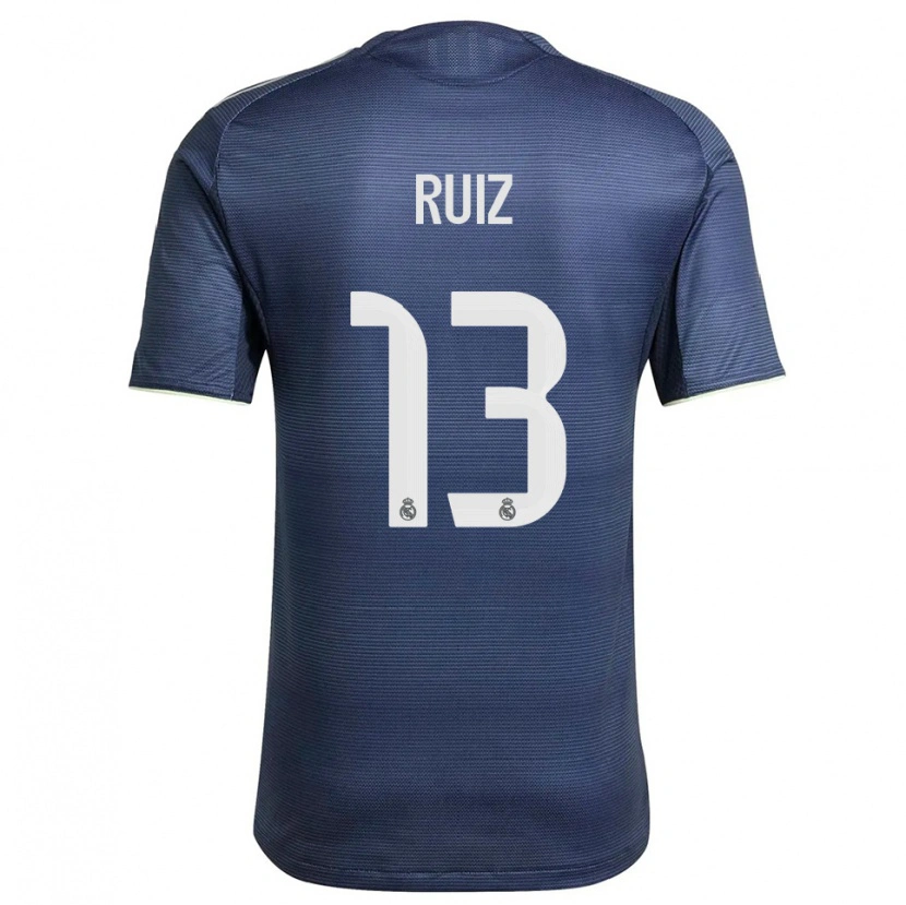Danxen Niño Camiseta Guillermo Ruiz #13 Azul Marino Plata 2ª Equipación 2025/26 La Camisa México
