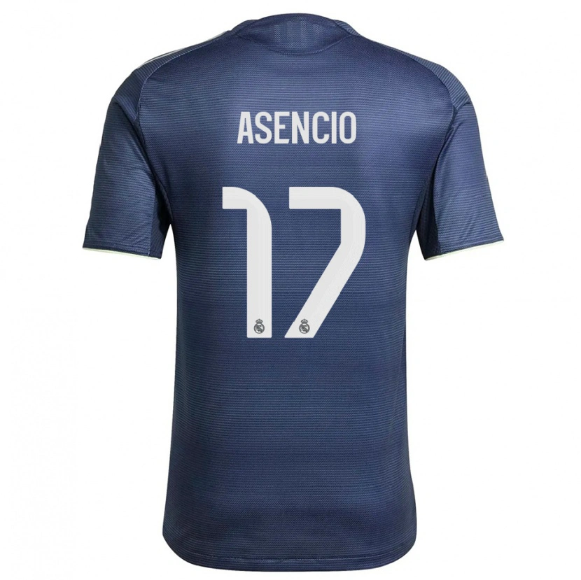 Danxen Niño Camiseta Raúl Asencio #17 Azul Marino Plata 2ª Equipación 2025/26 La Camisa México