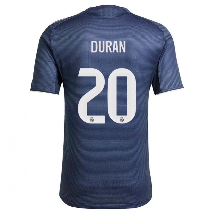 Danxen Niño Camiseta Pol Duran #20 Azul Marino Plata 2ª Equipación 2025/26 La Camisa México