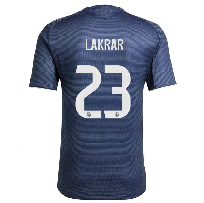 Danxen Niño Camiseta Maëlle Lakrar #23 Azul Marino Plata 2ª Equipación 2025/26 La Camisa México