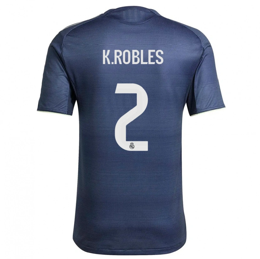 Danxen Niño Camiseta Kenti Robles #2 Azul Marino Plata 2ª Equipación 2025/26 La Camisa México