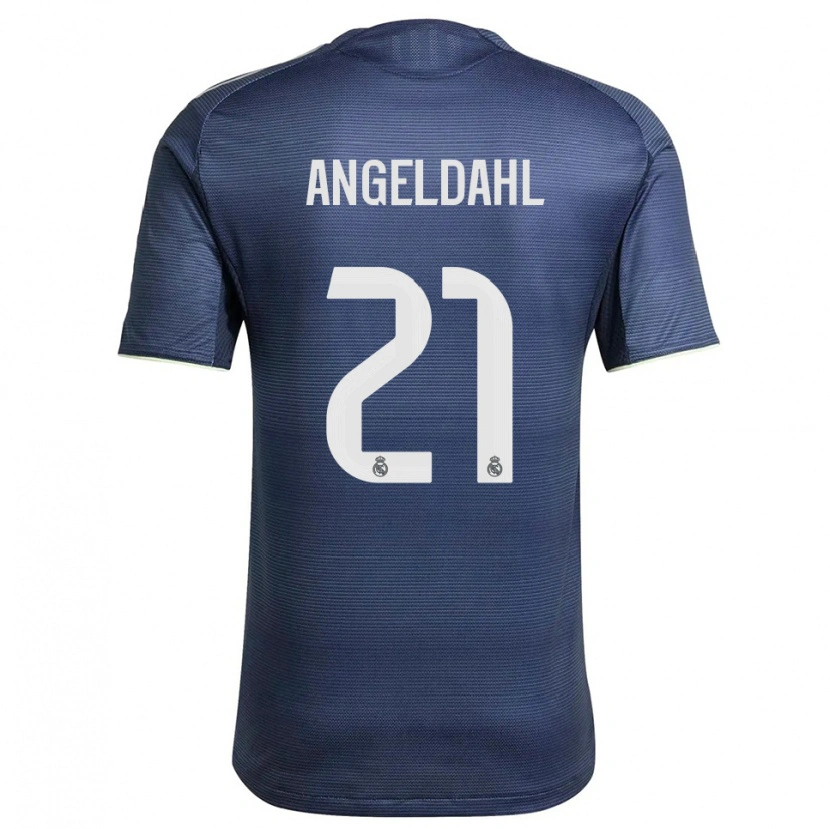 Danxen Niño Camiseta Filippa Angeldahl #21 Azul Marino Plata 2ª Equipación 2025/26 La Camisa México