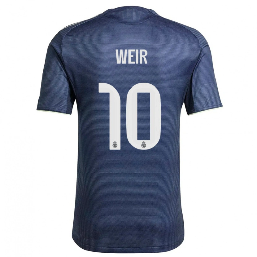 Danxen Niño Camiseta Caroline Weir #10 Azul Marino Plata 2ª Equipación 2025/26 La Camisa México