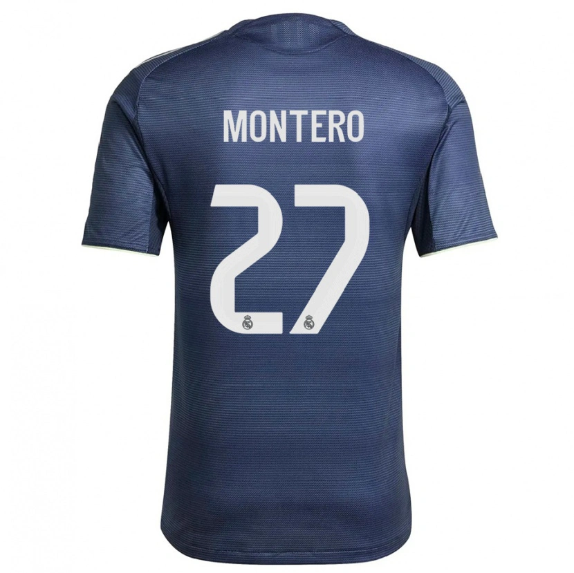 Danxen Niño Camiseta Pablo Montero #27 Azul Marino Plata 2ª Equipación 2025/26 La Camisa México
