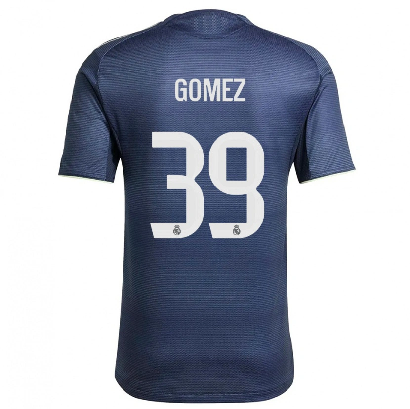 Danxen Niño Camiseta Eric Gómez #39 Azul Marino Plata 2ª Equipación 2025/26 La Camisa México