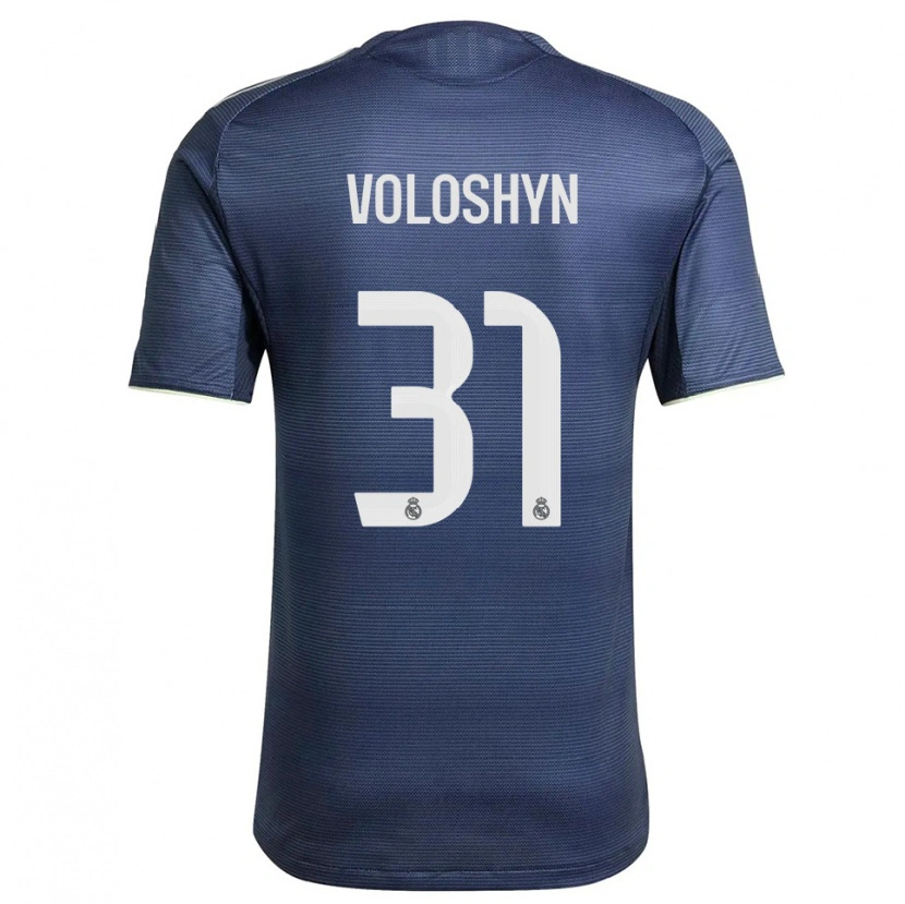 Danxen Niño Camiseta Ilya Voloshyn #31 Azul Marino Plata 2ª Equipación 2025/26 La Camisa México