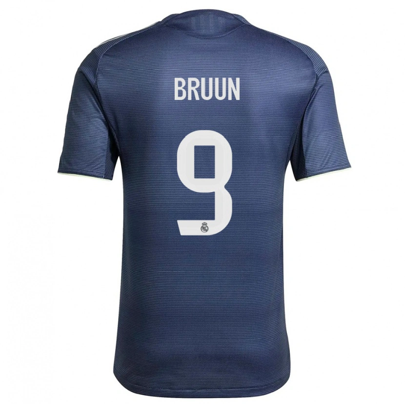 Danxen Niño Camiseta Signe Bruun #9 Azul Marino Plata 2ª Equipación 2025/26 La Camisa México
