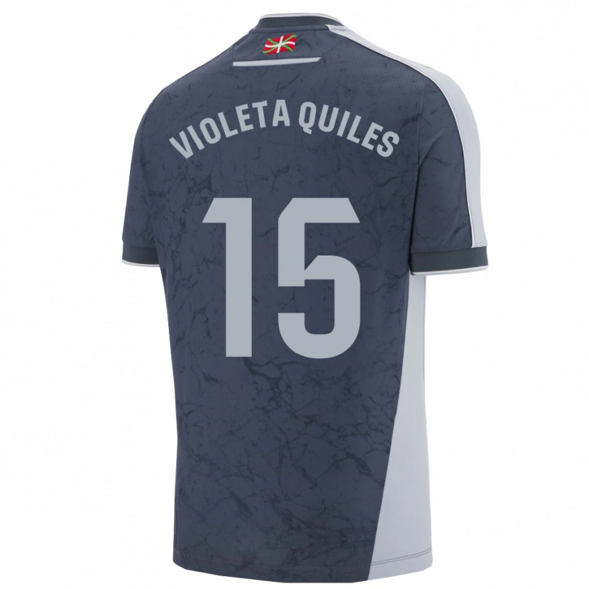 Danxen Niño Camiseta Violeta Quiles #15 Azul Oscuro Blanco 2ª Equipación 2025/26 La Camisa México