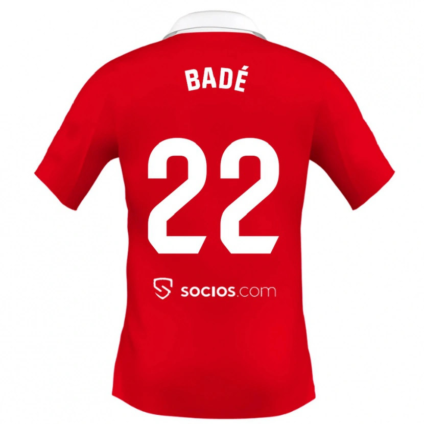 Danxen Niño Camiseta Loïc Badé #22 Rojo Blanco Gris 2ª Equipación 2025/26 La Camisa México