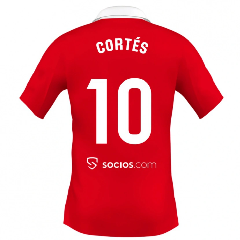 Danxen Niño Camiseta Millaray Cortés #10 Rojo Blanco Gris 2ª Equipación 2025/26 La Camisa México