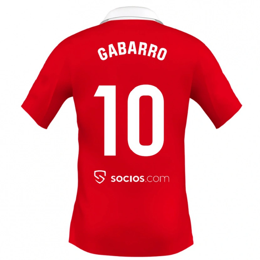Danxen Niño Camiseta María Inmaculada Gabarro Romero #10 Rojo Blanco Gris 2ª Equipación 2025/26 La Camisa México